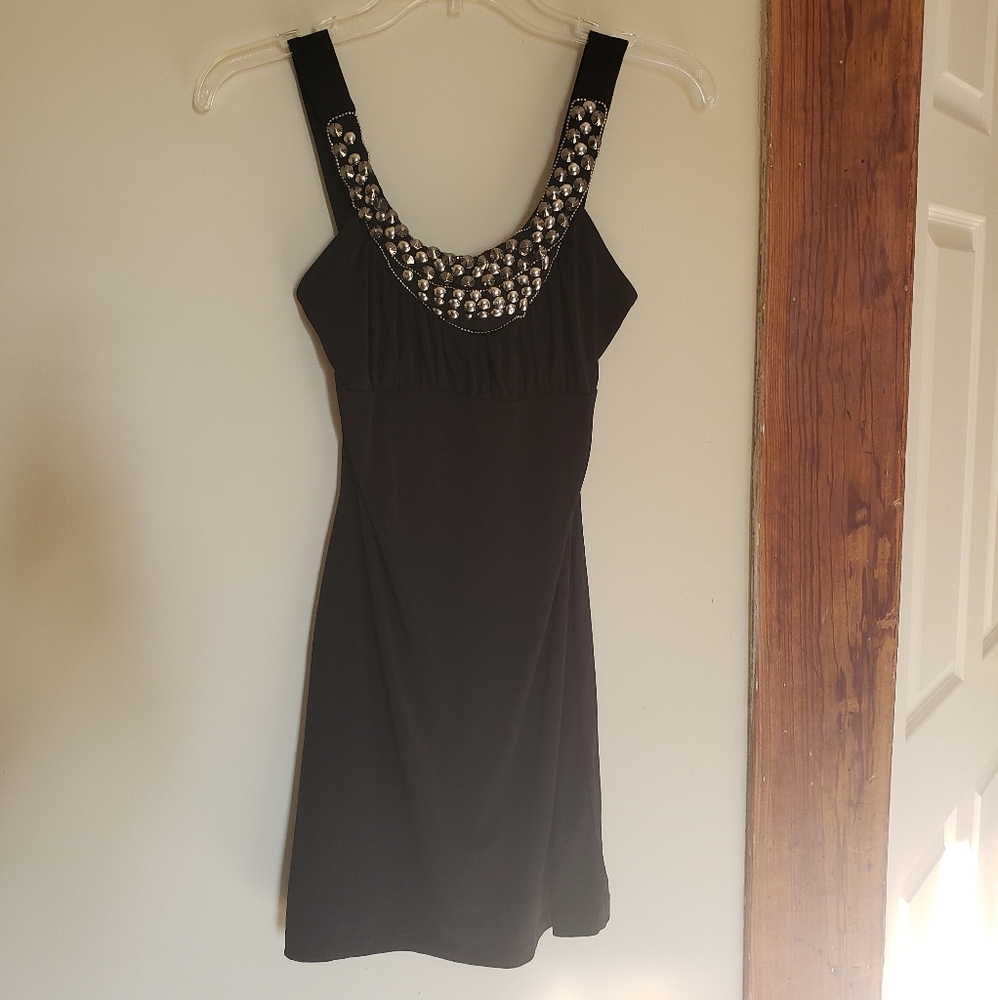 Flowy short black dress